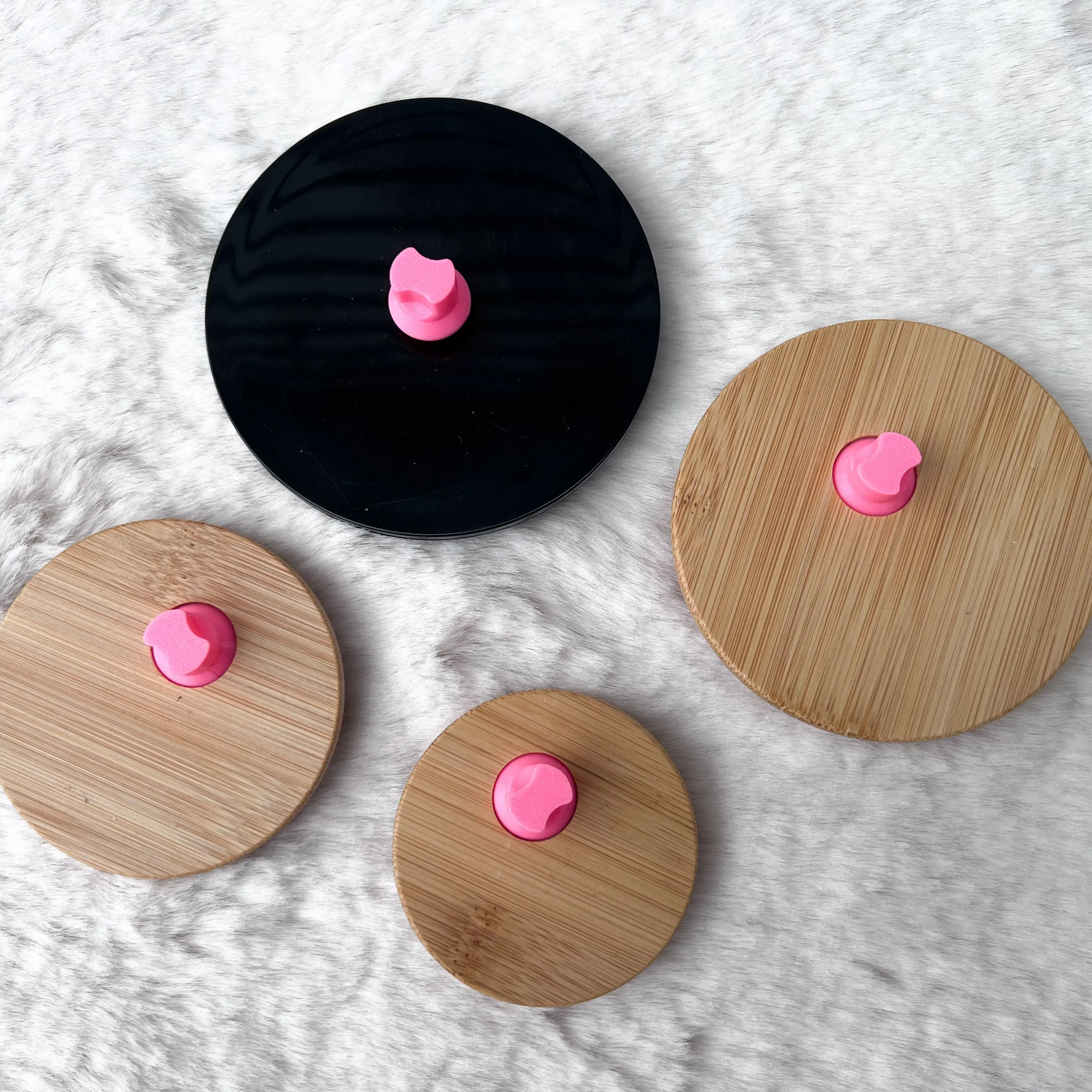Lid Stoppers -For standard bamboo/acrylic snowglobe lids Lid Stoppers -For standard bamboo/acrylic snowglobe lids