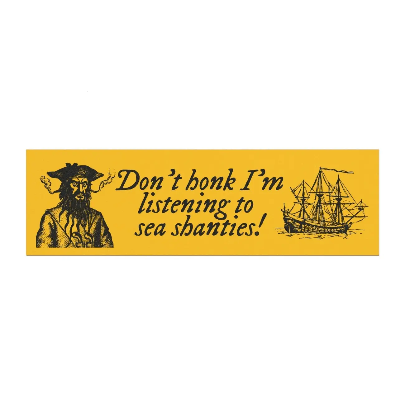 Sea Shanty Car Magnet - Cursed Car Bumper Sticker, Funny Magnetic Bumper Sticker, Unique Vehicle Decor, Car Accessories