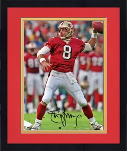 Framed Steve Young San Francisco 49ers Autographed 8" x 10" Throwing Photograph - Fanatics Authentic Certified