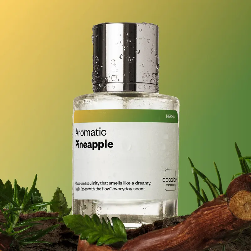 Aromatic Pineapple, Dossier, Men Perfume, 50ml-100ml, Eau de Parfum, Pineapple, Ginger, Bergamot, Cedarwood, Amberwood