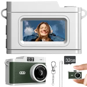 Mini keychain digital camera, Video camcorder, comes with 32GB SD card, easy to carry, supports 1080P high-definition video recording, capable of shooting anytime, suitable for self-portrait photography during travel, concerts