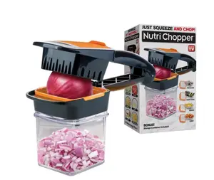 As Seen on TV Nutri Chopper 5-in-1 Compact Portable Handheld Kitchen Slicer with Storage Container Cortadora de cocina