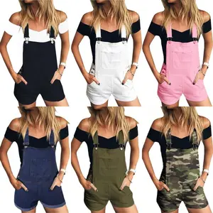 Casual sports denim overalls for women