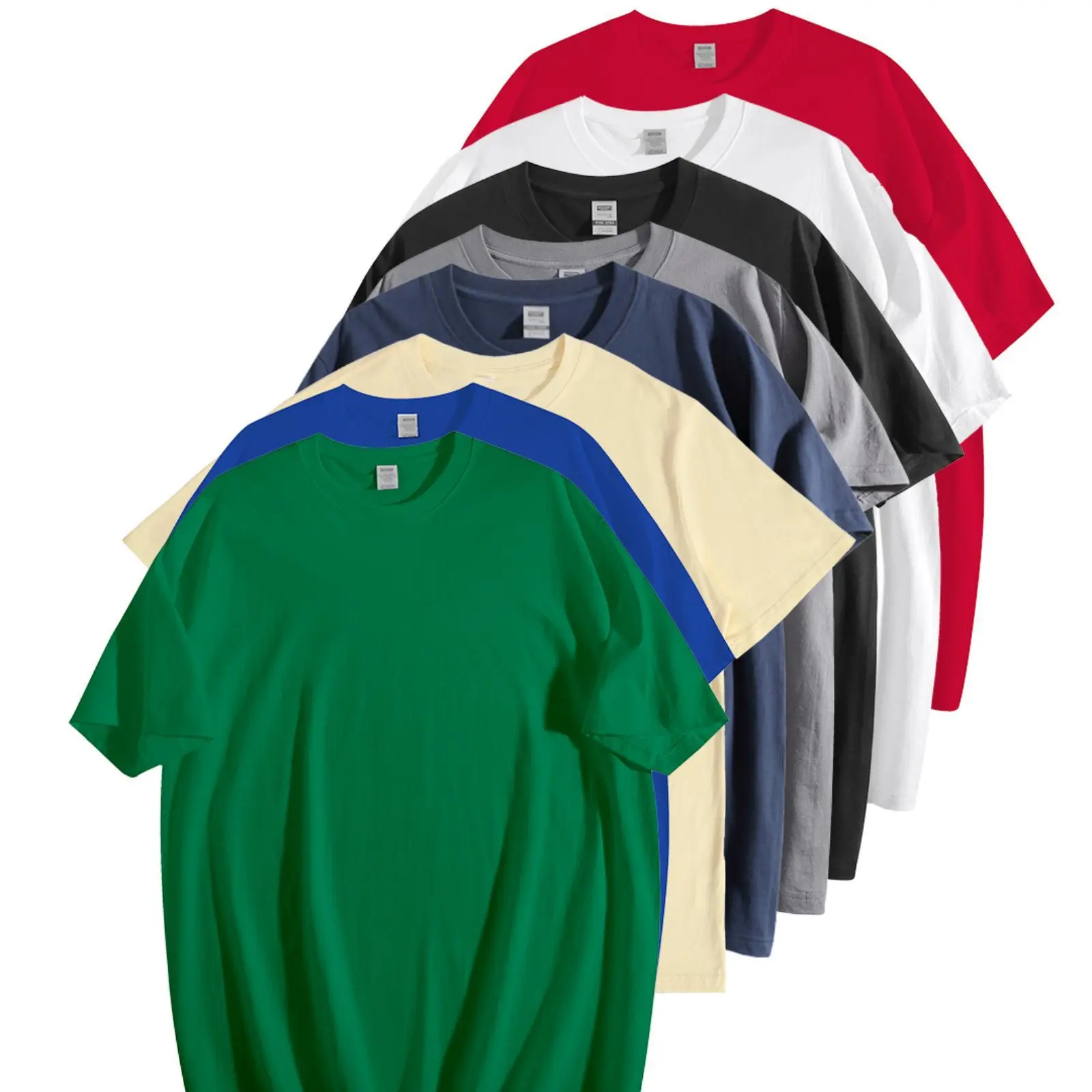 Unisex Custom Photo T-Shirt, Heavyweight 100% Cotton Oversized Plain Tee with a Ribbed Crewneck, Essential for Matching Couples & Family Sets, Silky, Seamless, Loose, Pure Cotton, Reinforced Seams, Customizable