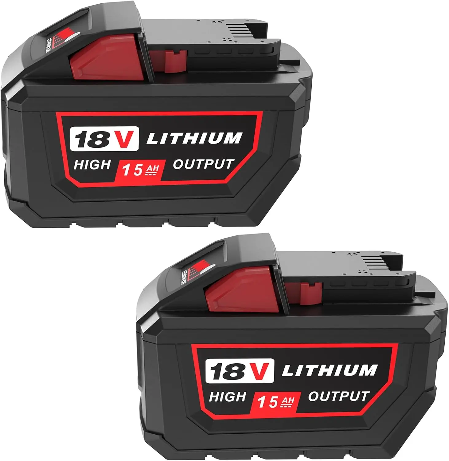 2-Pack Replacement for Milwaukee M18 48-11-1865 2-Pack 18V 15Ah Power Tool Battery Pack for Power Tools #fathersdaygift Cordless Tool Batteries Lithium Battery Replacement