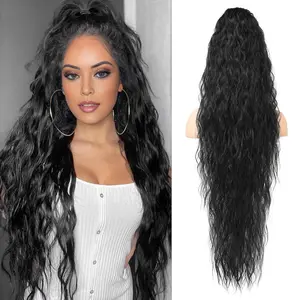 Curly Claw Clip Ponytail Extension Heat Resistant Synthetic Hair Fluffy Natural Texture with Adjustable Drawstring Easy Secure Wear for Women Daily Party