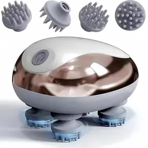 Portable mini USB charging electric scalp massager, handheld kneading and vibrating head massager