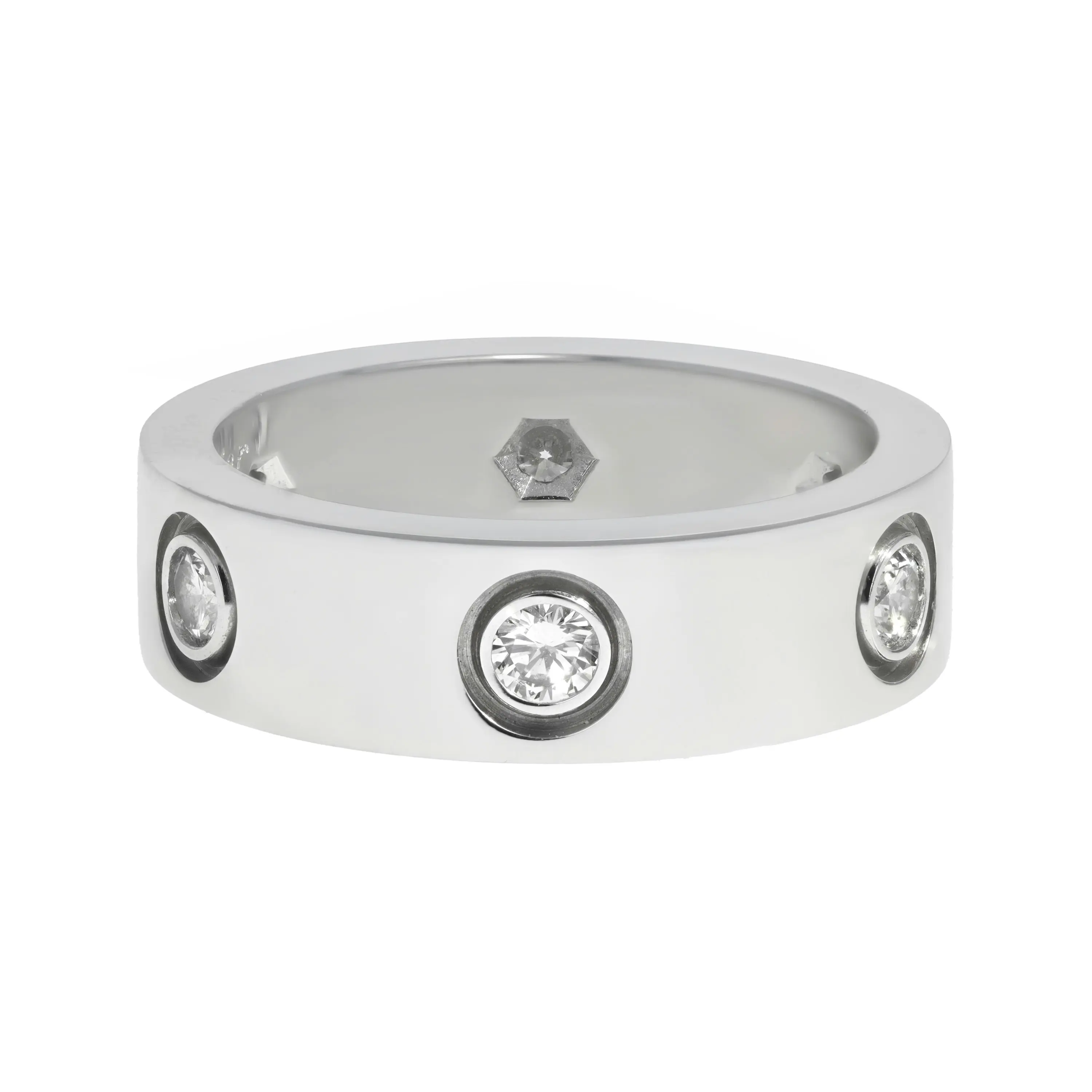 Pre-owned Cartier Diamond Love Ring Size 50