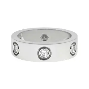 Pre-owned Cartier Diamond Love Ring Size 50