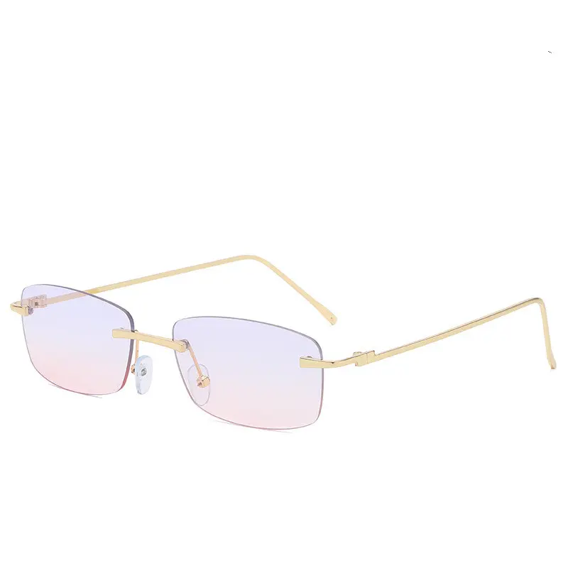 Tinted and Rimless Cut-edge Sunglasses
