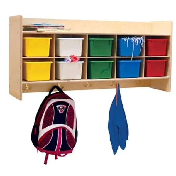 Wall Locker & Cubby Storage With 10 Assorted Trays