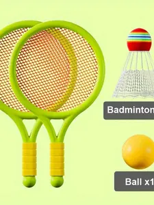 4-In-1 Tennis Racket Set, Indoor Badminton/tennis Game Set, Includes 2 Racquets, Family Games, Pickleball, Outdoor Backyard Fun