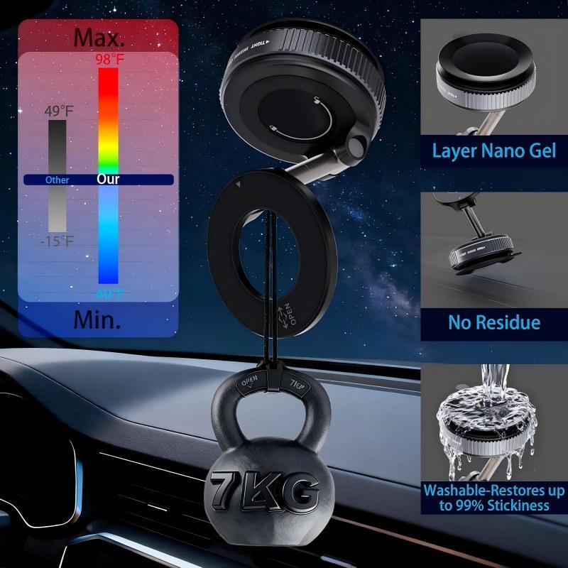 Magnetic phone holder, adjustable suction cup rotation lock, mechanical sound feedback, multi-functional for home/desktop/car use, supports MagSafe, foldable, suitable for MagSafe iPhone, Google, Samsung and other devices Magnetic phone holder, adjustable suction cup rotation lock, mechanical sound feedback, multi-functional for home/desktop/car use, supports MagSafe, foldable, suitable for MagSafe iPhone, Google, Samsung and other devices