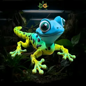 DG Flexi Gecko 3D Printed Fidget Lizard - Gradient, Smooth Home Decor Ornaments, Ideal Gift for Mother's Day