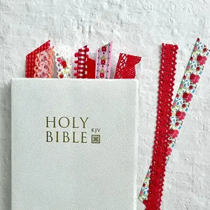 Bible Ribbons - Vintage Reds • Pioneer Woman inspired - Bible bookmarks • Assorted patterns • 10 pack • Ribbon bookmarks reading bookmark