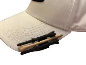 TeeKeeper Hat Clip Golf Tee Holder - Securely Attaches to Any Hat Holds 3 Tees Convenient Storage Solution for Golfers
