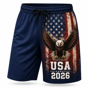 USA 2026 American Eagle Shorts, Mens Patriotic Athletic Shorts, American Flag 4th of July Beach Workout Shorts, 250th Anniversary Gift