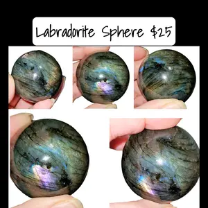 Labradorite Crystal sphere - Flashy Home Decor- Polished