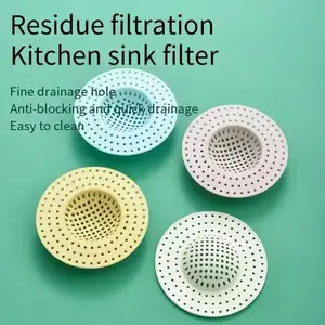 4-Piece Silicone Sink Strainer Set, Food-Grade Anti-Clog Drain Filters for Kitchen & Bathroom, Easy to Clean Standard Size with Ultra-Effective Filtration