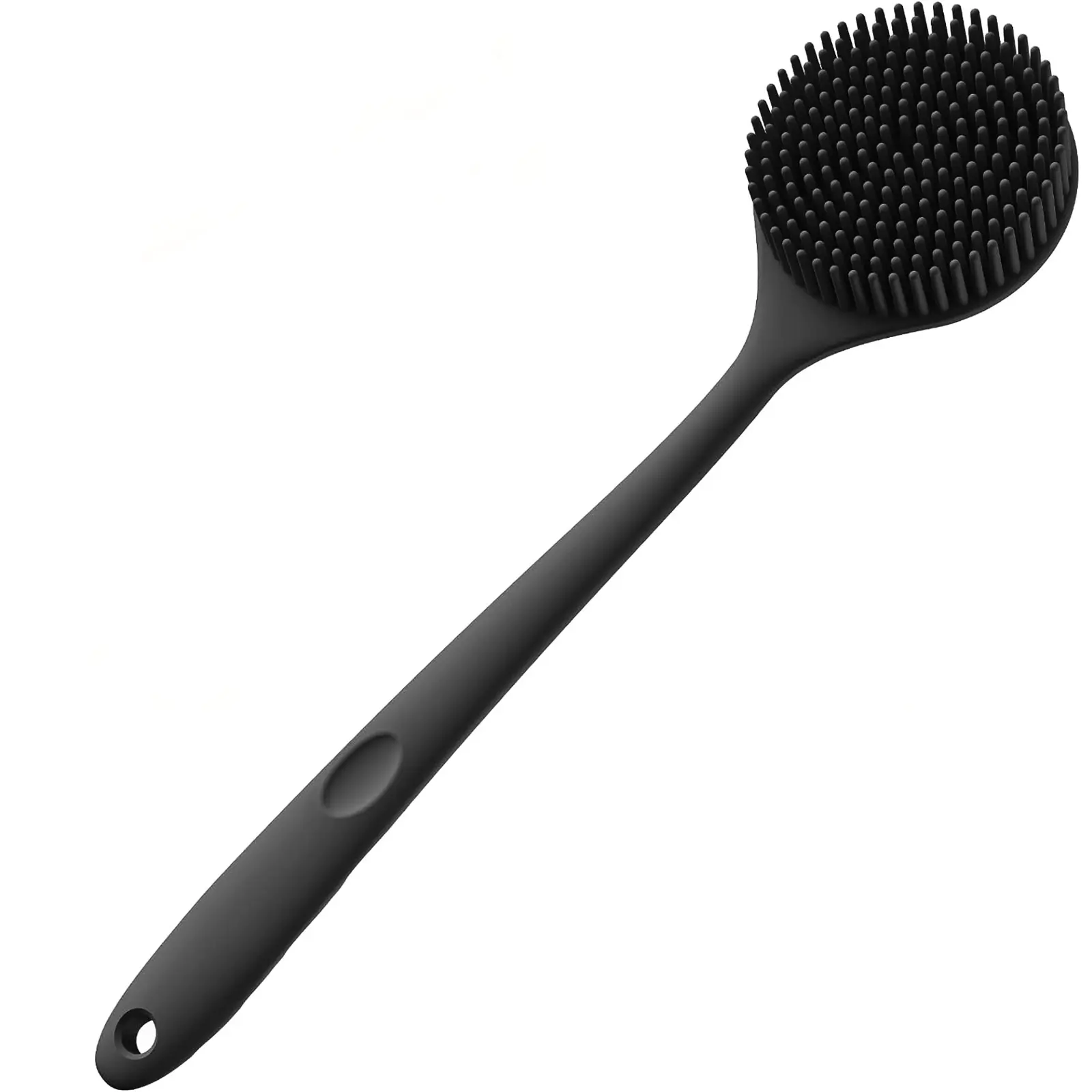 Long Handle Double Sided Silicone Shower Back Scrubber Soft Exfoliating Body Massage Brush Portable Bath Cleaning Tool For Men Women Daily Use-MM1