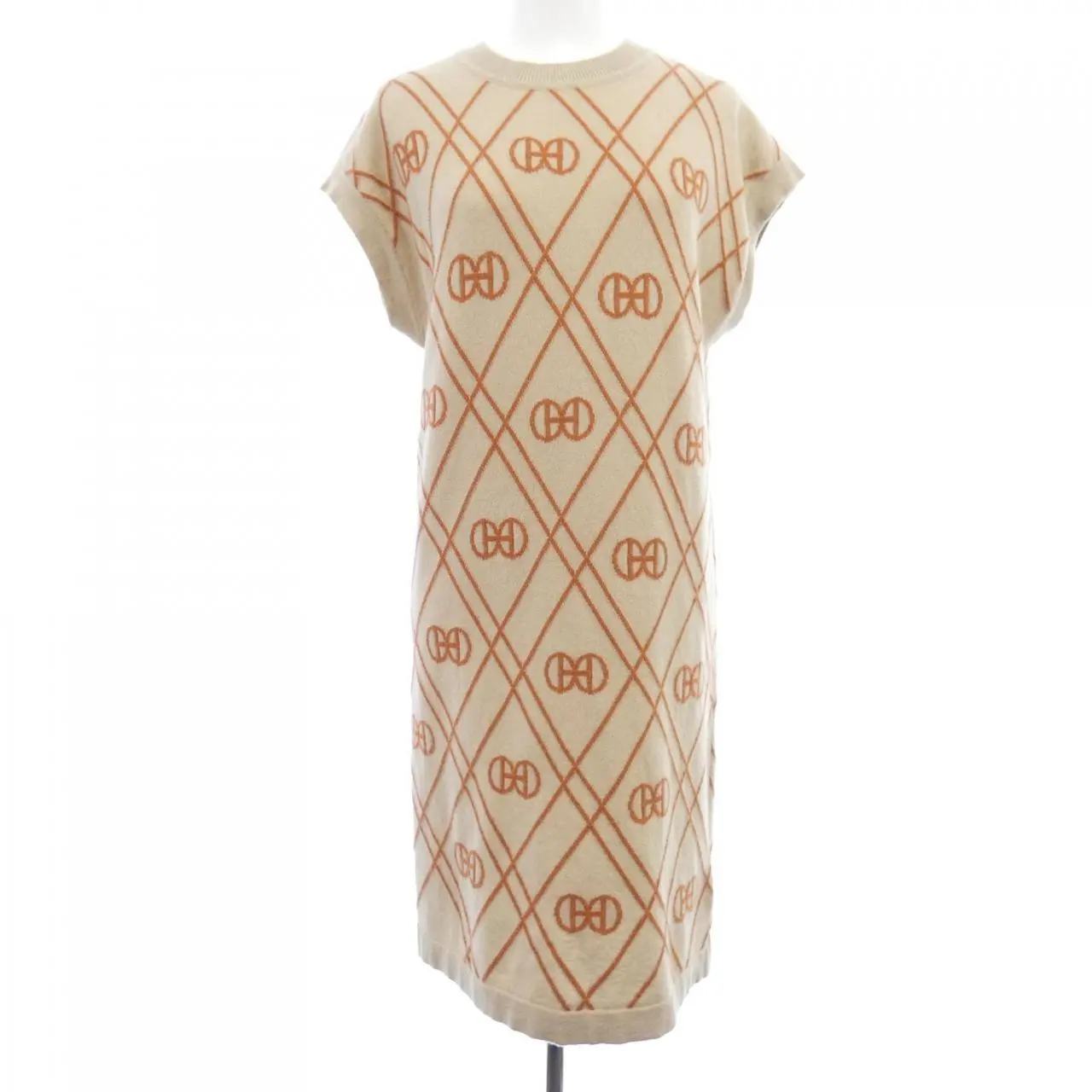Pre-owned HERMÈS Cashmere Small Leather Goods Hermes Round H Dress