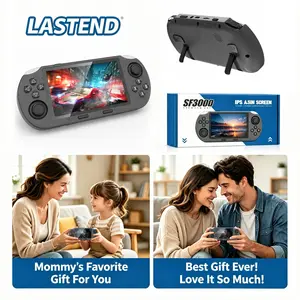 LASTEND SF3000 Portable Retro Handheld Game Console, 4.5" IPS Display Mobile Gaming Set, 3000mAh Battery, 16GB TF Card, Compact Gadget for Father's Day Gifts, Mens Gifts