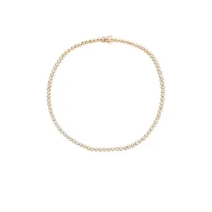 Lili Claspe Reese Tennis Necklace in Gold