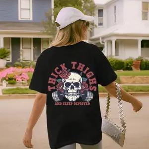 Thick Thighs and Sleep Deprived Shirt, Muscle Mommy, Pump Cover T Shirt, Weightlifting Shirt, Work Out Shirt, Gym Pump Cover