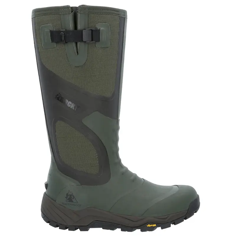 Rocky Mens Xrb 1000G Insulated Waterproof Rubber Rain Casual Boots Knee High - Green