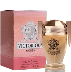 Victorious Women Eau De Parfum - Sweet Floral Tropical Fruit with Powdery Gourmand Tone Vanilla Sensual Musk Earthy Sandalwood 100ml for Women Creamy Fluffy Note Elegant Bottle