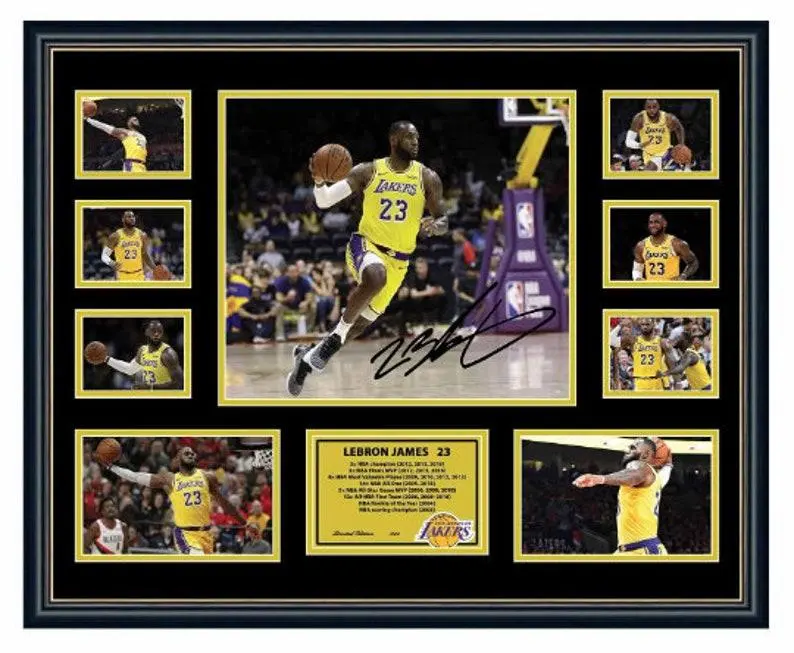 Lebron James LA Lakers Signed Limited Edition Memorabilia Frame