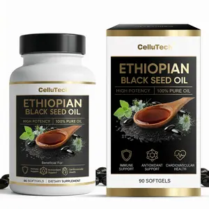 Ethiopian Black Seed Oil Softgels – High Potency Immune, Antioxidant & Cardiovascular Support Supplement – Rich in Thymoquinone (TQ) for Daily Wellness – Dietary Supplement for Vitality – 90 Softgels