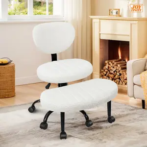 [Deal]Joyfinity Ergonomic Cross Legged Swivel Chair with Wheels, 360° Swivel Meditation Chair with Wheels, Height Adjustable Seat for ADHD, Strong Lumbar Support, Chic Home Office Furniture