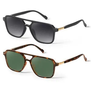 Square Frame Rectangle Trendy UV Protection Shades