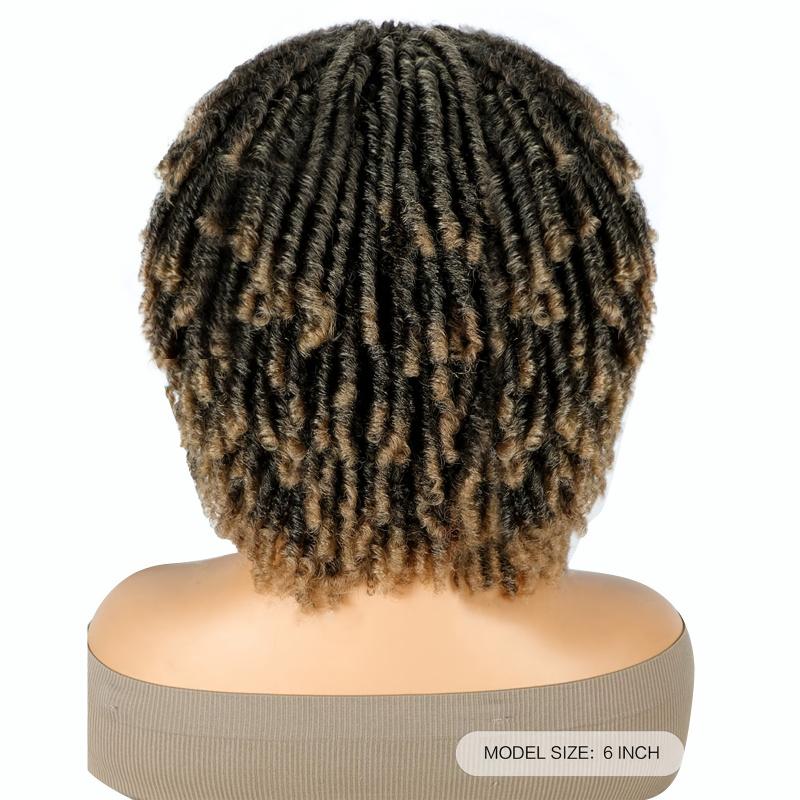 Dreadlock Wig Short Twist Wigs For Women Afro BlacCurly Synthetic Wig Faux Locs Braided Crochet Synthetic Hair Wig For Women