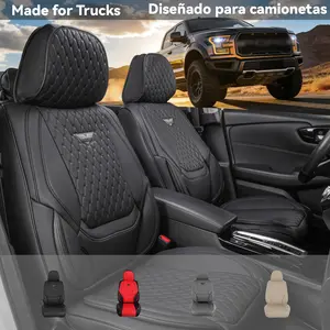 EKR Semi-Custom DeluxePickup Truck 5-Seat Car Seat Covers  Universal Fit Fits 80% Vehicles Waterproof Wear-Resistant Full Coverage Auto Seat Protectors Interior Upgrade for Tacoma Tundra Ford F150 Chevrolet Ram GMC 2-Year Warranty fathersdaygift