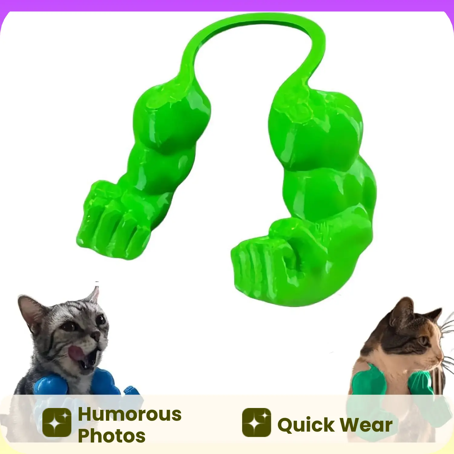 Muscle Cat Costume - Funny Pet Photo Accessory Lightweight & Comfortable for Brief Supervised Sessions Easy to Use Short Term Wear