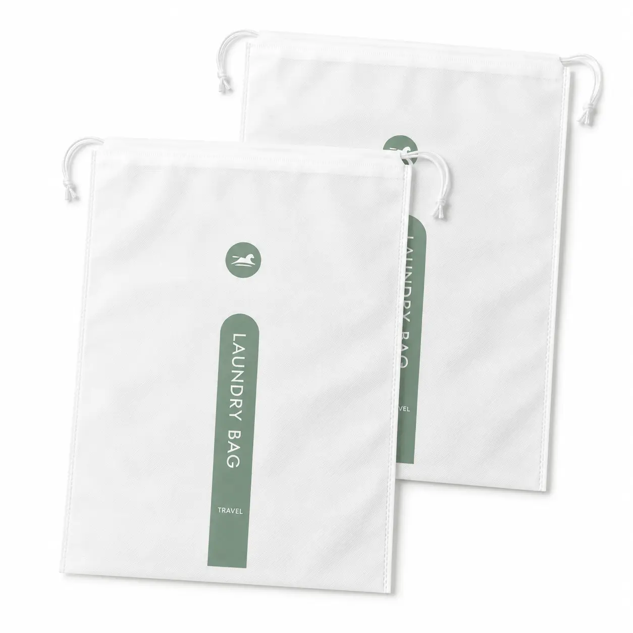 Eco-Friendly Non-Woven Laundry Bag with Drawstring – 45g Disposable Travel Laundry Organizer