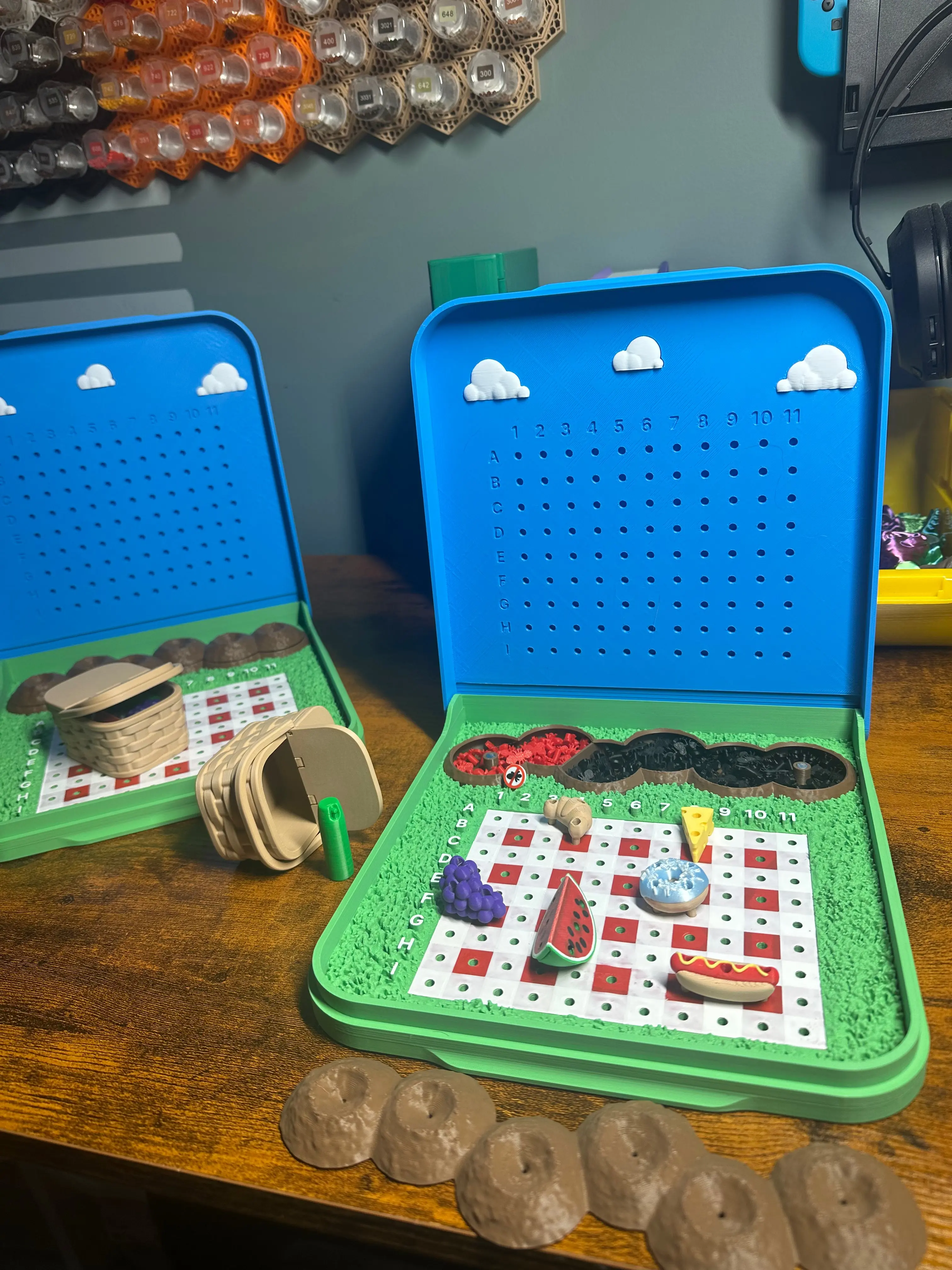 Snack Attack (reimagined BattleShip) -3d Printed Game board