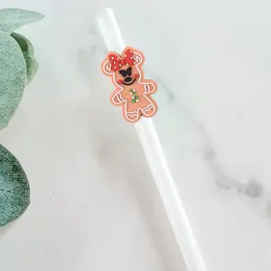Mouse Gingerbread Woman Straw Topper