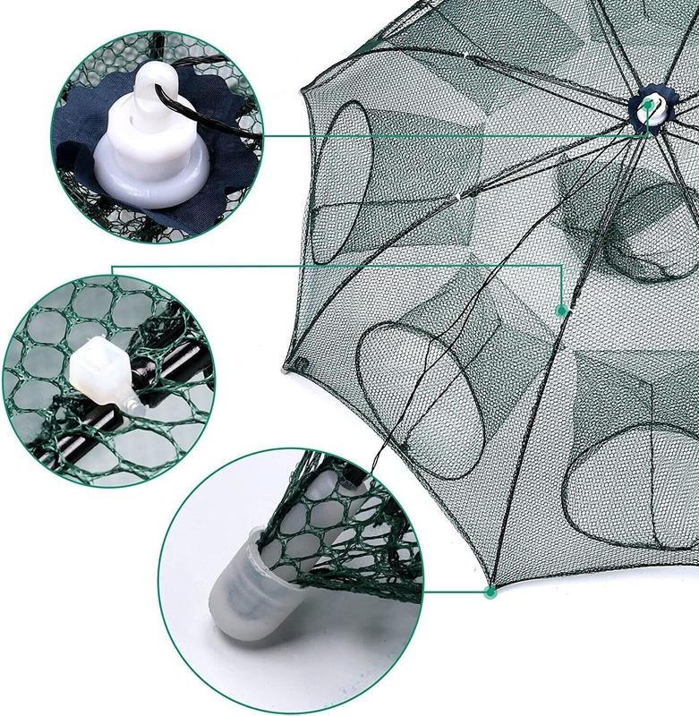 Portable Fishing Bait Trap for Crab Crawdad & Shrimp Foldable Dip Cage for Minnow Catching Quantity Per Pack 1