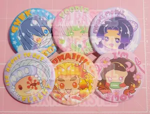 XXTRA PASTEL-Anime D.Slayers Soft Matte Button Badge Brooches