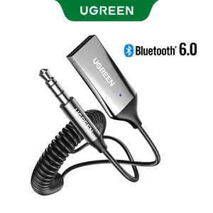 UGREEN Aux to Bluetooth 6.0 Adapter 3.5mm Bluetooth Receiver for Car USB 2.0 to 3.5mm Jack Kit with Built-in Microphone Aux Input for Hands-Free Calls Compatible with Car Speaker and Home Audio,TikTokShopHolidayHaul
