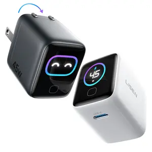 LISEN Neo Charger: smartphone 45W USB-C fast charger featuring intelligent device recognition. Compact in size, it is equipped with 180° foldable prongs and is compatible with the iPhone 17/16/15 series, MacBook, and Apple Watch.