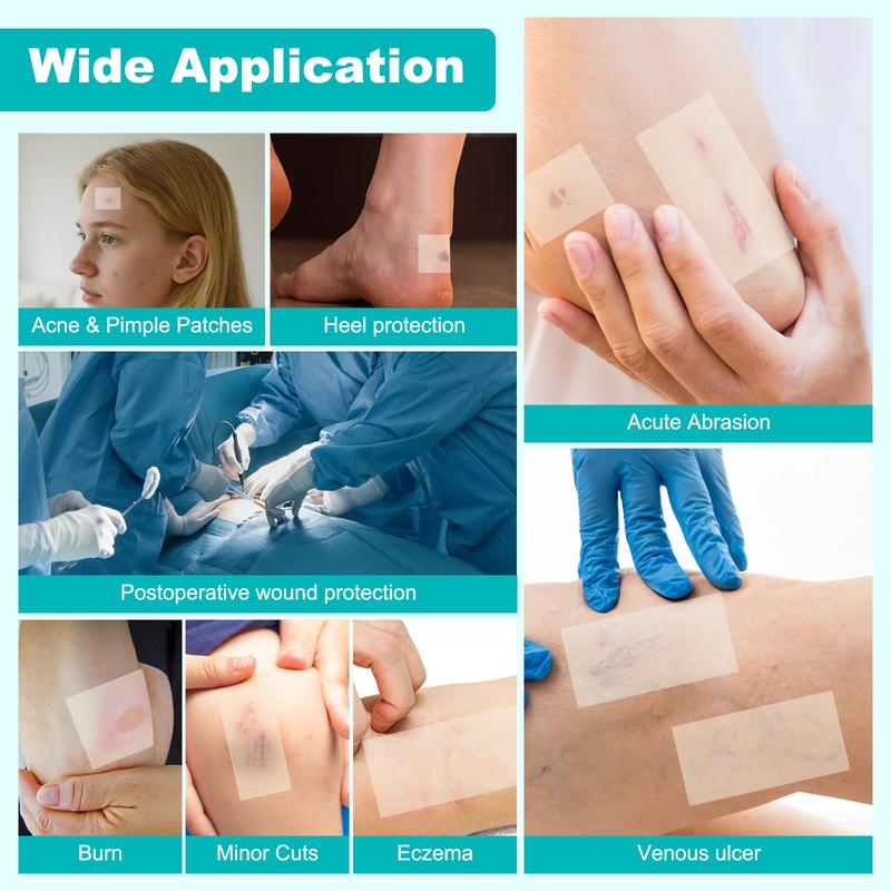 TINBOTO Hydrocolloid Roll for Wound Care Medical-grade Self-Adhesive Bandages 2IN x 4.8FT Effective Wound Management