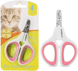 Cat Nail Clippers for Kittens & Small Pets, Pet Nail Trimmer for Cats, Puppies & Rabbits, Easy Grip Grooming Tool