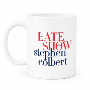 The Late Show With Stephen Colbert 2026 Trendy Printed Ceramic Coffee Mug - Dye-Finished, Glossy, Reusable Cup, Washable Kitchenware Drinkware