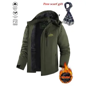 Men’s winter coat; waterproof ski/snow jacket; warm wool jacket; parka raincoat; multi-pocket men’s coat; waterproof and windproof; regular-fit casual shirt; men’s apparel; everyday outdoor casual wear