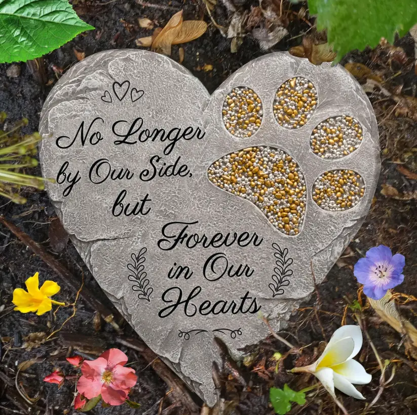 Dog Memorial Gifts for Loss of Dog, Rainbow Bridge Dog Memorial Stone, Pet Loss Sympathy Gift for Dog Lovers, Remembrance Garden Stone, Thoughtful Dog Passing Away Gift