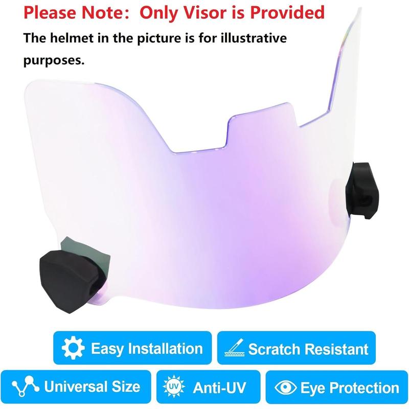 Clear football visor for adults youth eye shield with easy install football visor clips for helmet protection